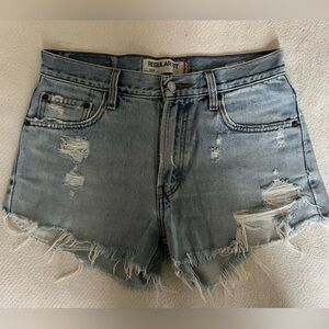 Vintage Levi’s cut off 505 denim shorts distressed